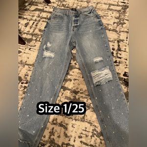 Jeans with stones!!! Size 1/25